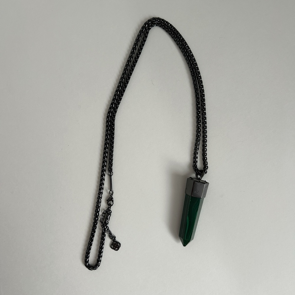 Kendra Scott Fall 2016 Green Agate Pendant Statement Necklace